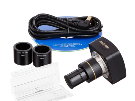 .AmScope 10MP USB 2.0 High-speed Color CMOS C-Mount Microscope Camera with Reduction Lens and Calibration Slide Cheap