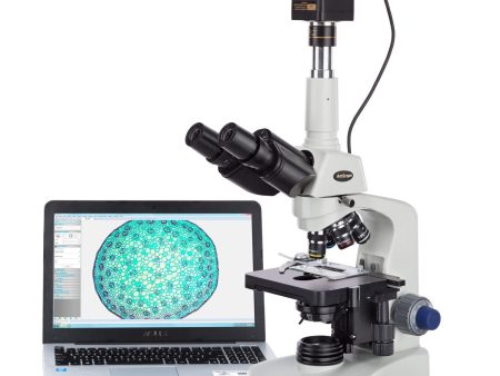 AmScope 40X-2000X 3W LED Siedentopf Trinocular Compound Microscope + 10MP USB Camera Fashion