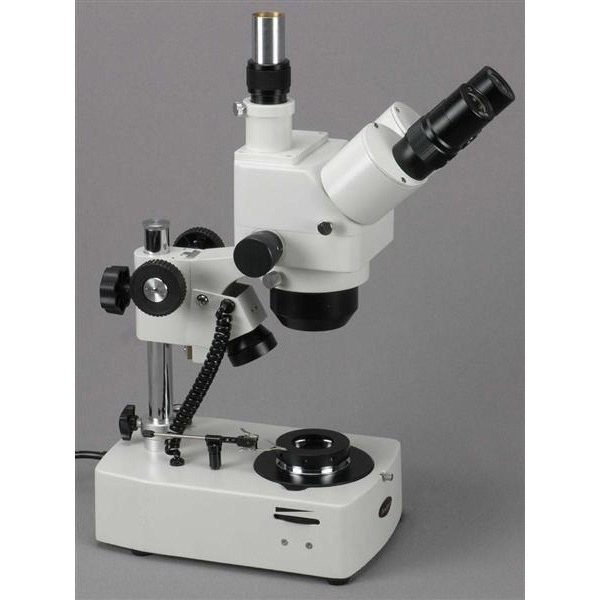 AmScope 10X-60X Darkfield Jewelry Gem Microscope + 1.3MP Camera For Discount