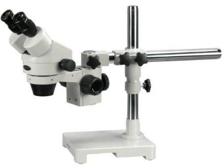 AmScope 7X-45X Stereo Zoom Microscope with Single Arm Boom Stand Online now