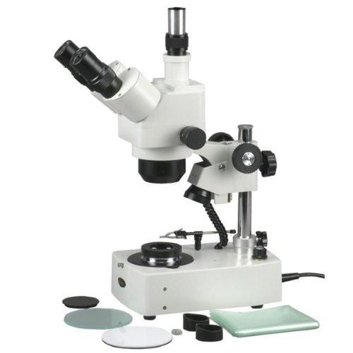 AmScope 10X-60X Jewelry Gem Trinocular Stereo Microscope + Dual Halogen For Cheap