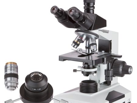 40X-2000X Trinocular Compound Darkfield Microscope with Oil Condenser and 100X Iris Objective For Cheap