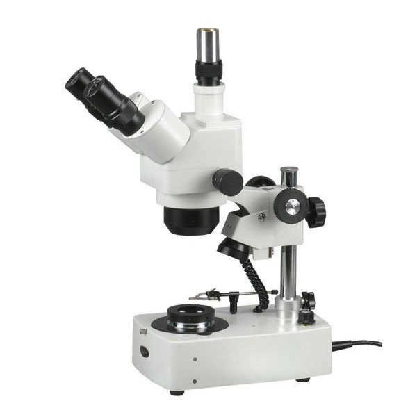 AmScope 5X-80X Darkfield Jewelry Gem Trinocular Zoom Stereo Microscope Fashion