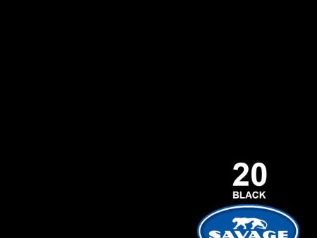 SAVAGE WIDETONE SEAMLESS BACKGROUND PAPER -#20 BLACK, 86 Online