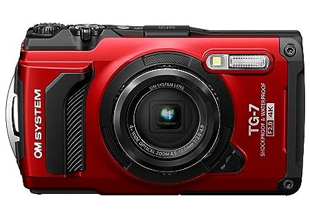 OM SYSTEM Tough TG-7 Digital Camera - Red Supply