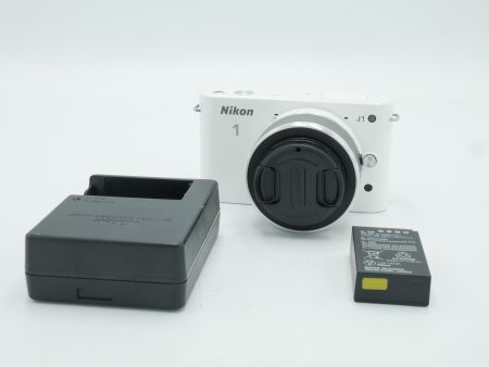 Nikon 1 J1 Mirrorless Digital Camera with 10-30mm Lens (white) *USED* Online