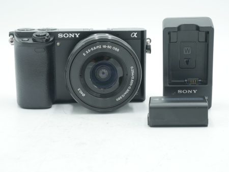 Sony Alpha a6000 Mirrorless Digital Camera with 16-50mm Lens (Black) USED Cheap