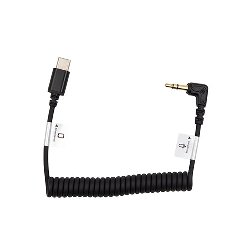 ProMaster Audio Cable USB-C - 3.5mm TRS Right Angle - 8 1 2  Coiled Online now