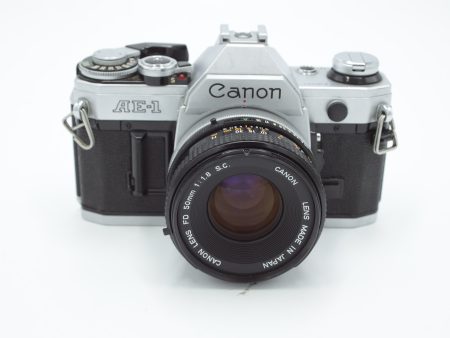 Canon AE-1 35mm Camera Body, with FD 50mm F1 1.8 Lens *USED* Cheap