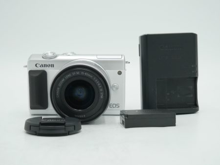 Canon EOS M200 Mirrorless Camera with 15-45mm Lens (White) *USED* on Sale